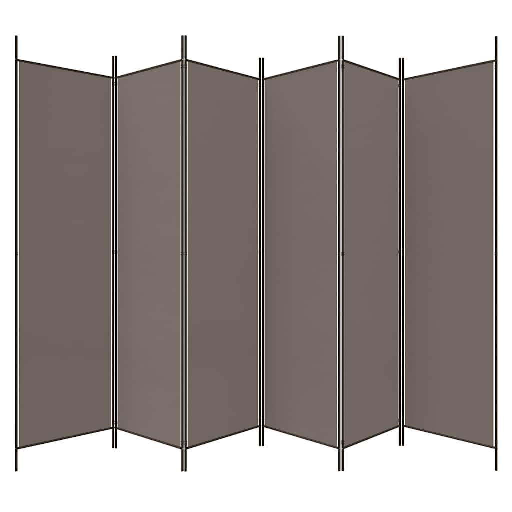 vidaXL 6-Panel Room Divider Anthracite 300x220 cm Fabric 5