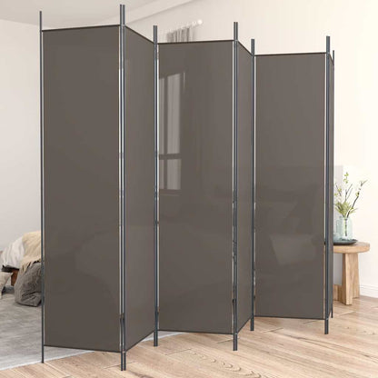 vidaXL 6-Panel Room Divider Anthracite 300x220 cm Fabric 1