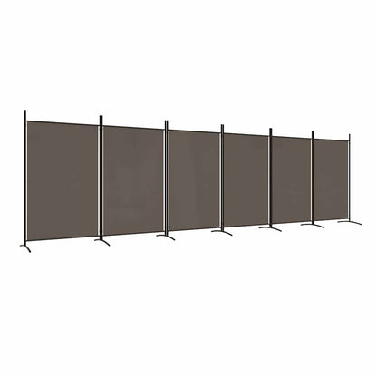 vidaXL 6-Panel Room Divider Anthracite 520x180 cm Fabric 2