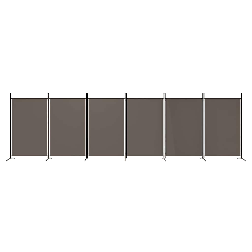 vidaXL 6-Panel Room Divider Anthracite 520x180 cm Fabric 3