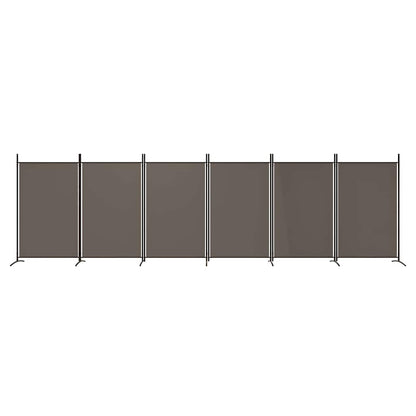 vidaXL 6-Panel Room Divider Anthracite 520x180 cm Fabric 3
