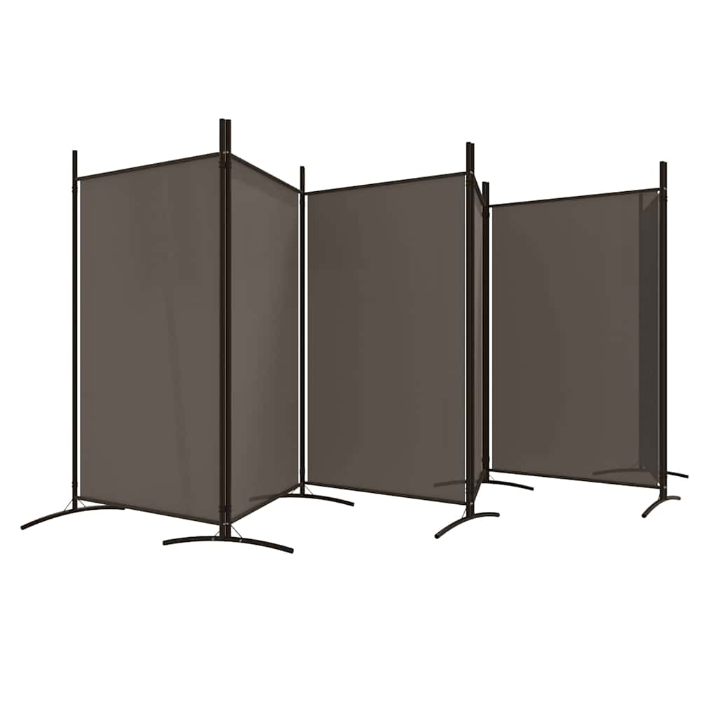 vidaXL 6-Panel Room Divider Anthracite 520x180 cm Fabric 4