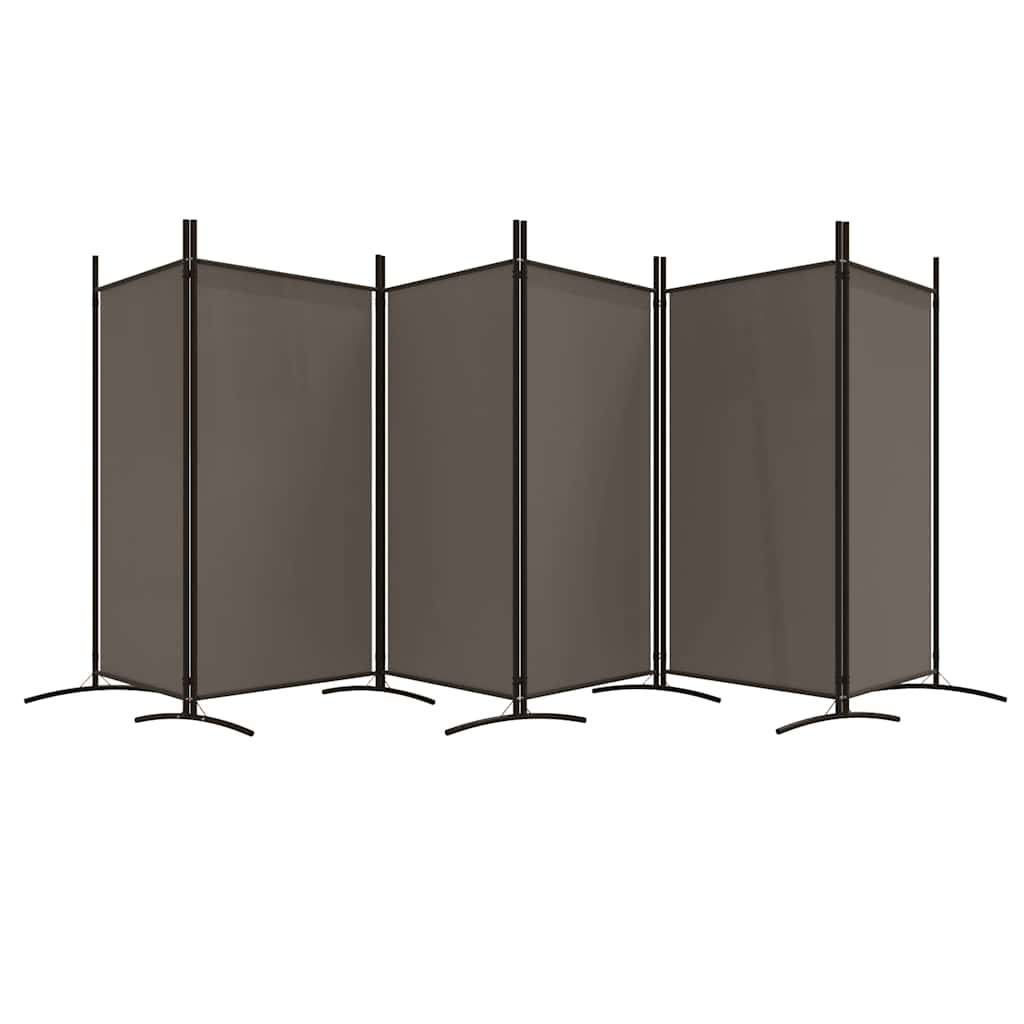 vidaXL 6-Panel Room Divider Anthracite 520x180 cm Fabric 5