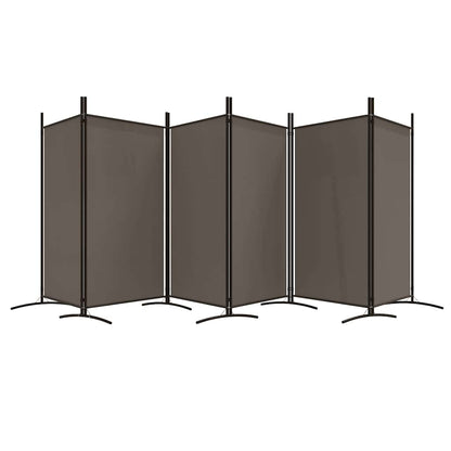 vidaXL 6-Panel Room Divider Anthracite 520x180 cm Fabric 5
