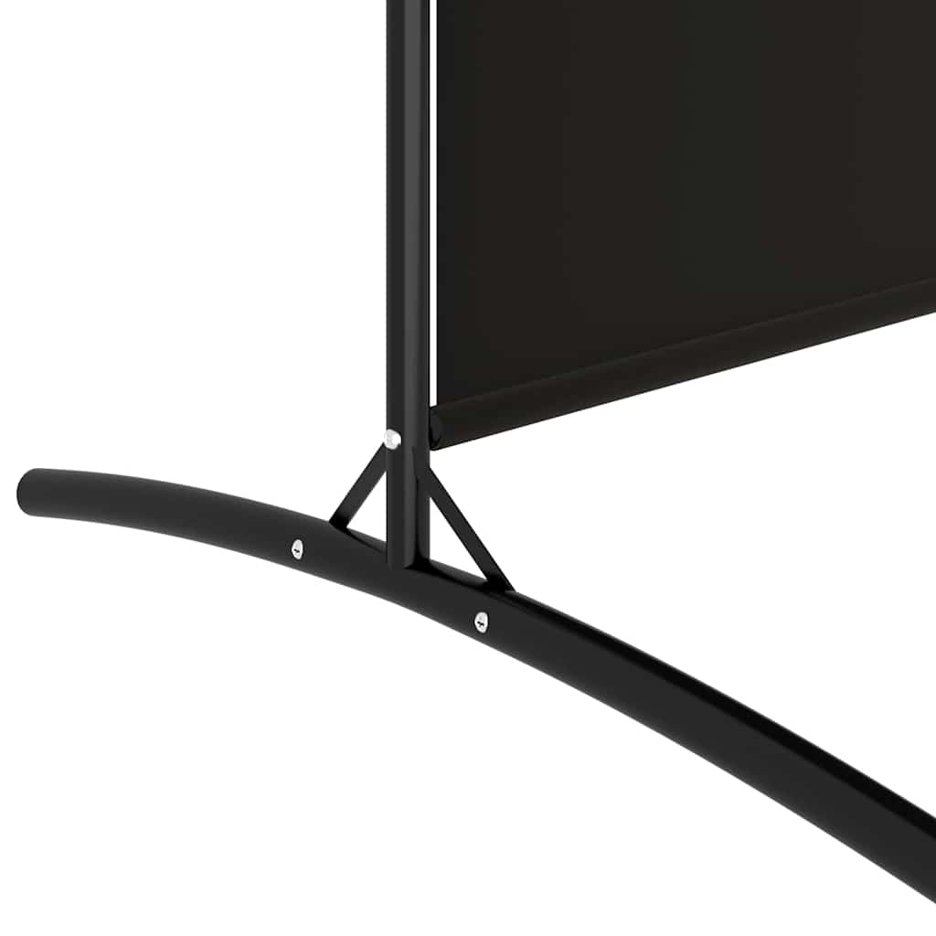 vidaXL 3-Panel Room Divider Black 525x180 cm Fabric 6