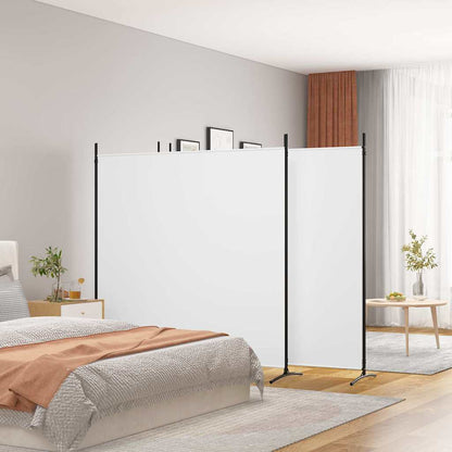 vidaXL 4-Panel Room Divider White 698x180 cm Fabric 1