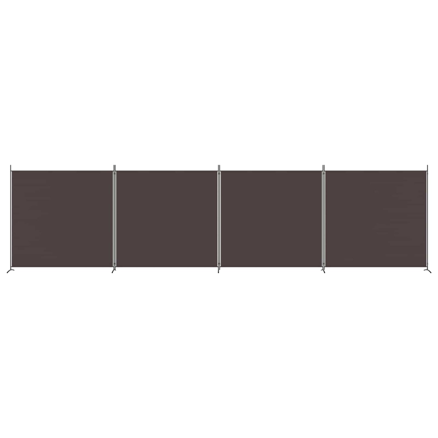 vidaXL 4-Panel Room Divider Brown 698x180 cm Fabric 6