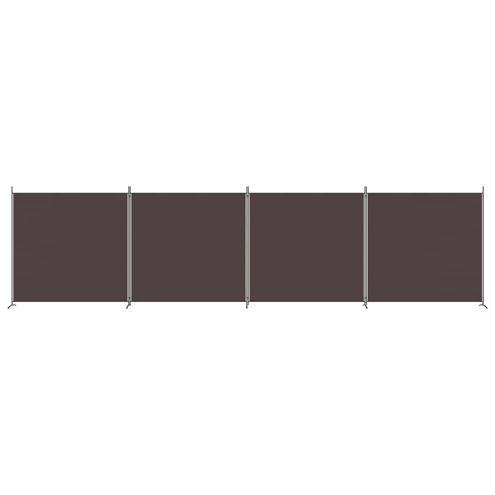 vidaXL 4-Panel Room Divider Brown 698x180 cm Fabric 6