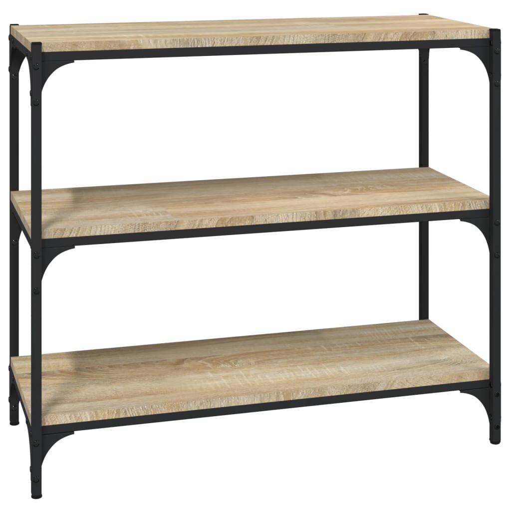 vidaXL Book Cabinet Sonoma Oak 80x33x70.5 cm Engineered Wood and Steel 2