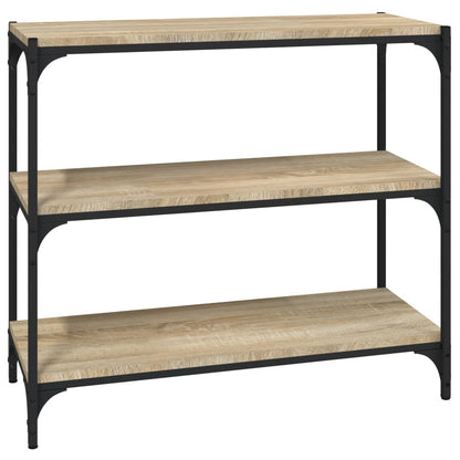 vidaXL Book Cabinet Sonoma Oak 80x33x70.5 cm Engineered Wood and Steel 2