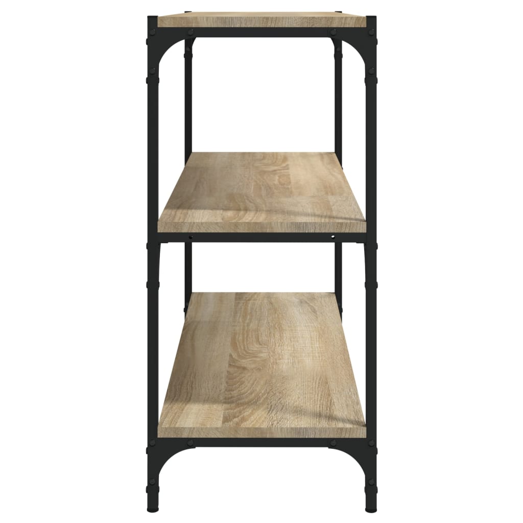 vidaXL Book Cabinet Sonoma Oak 80x33x70.5 cm Engineered Wood and Steel 6