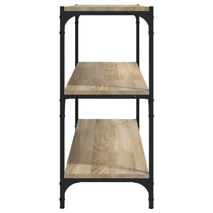 vidaXL Book Cabinet Sonoma Oak 80x33x70.5 cm Engineered Wood and Steel 6