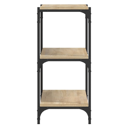 vidaXL Book Cabinet Sonoma Oak 100x33x70.5 cm Engineered Wood and Steel 6