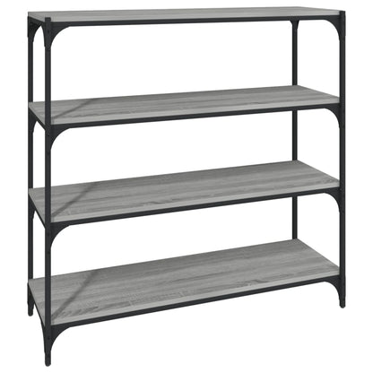 vidaXL Book Cabinet Grey Sonoma 100x33x100 cm Engineered Wood and Steel 2