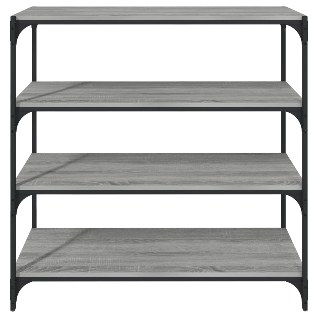 vidaXL Book Cabinet Grey Sonoma 100x33x100 cm Engineered Wood and Steel 5