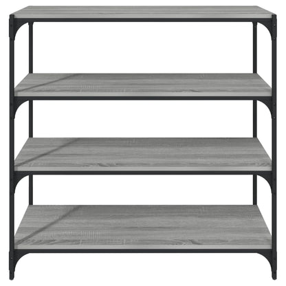 vidaXL Book Cabinet Grey Sonoma 100x33x100 cm Engineered Wood and Steel 5