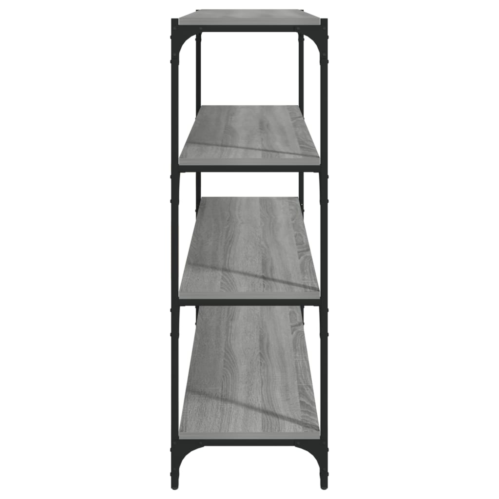 vidaXL Book Cabinet Grey Sonoma 100x33x100 cm Engineered Wood and Steel 6