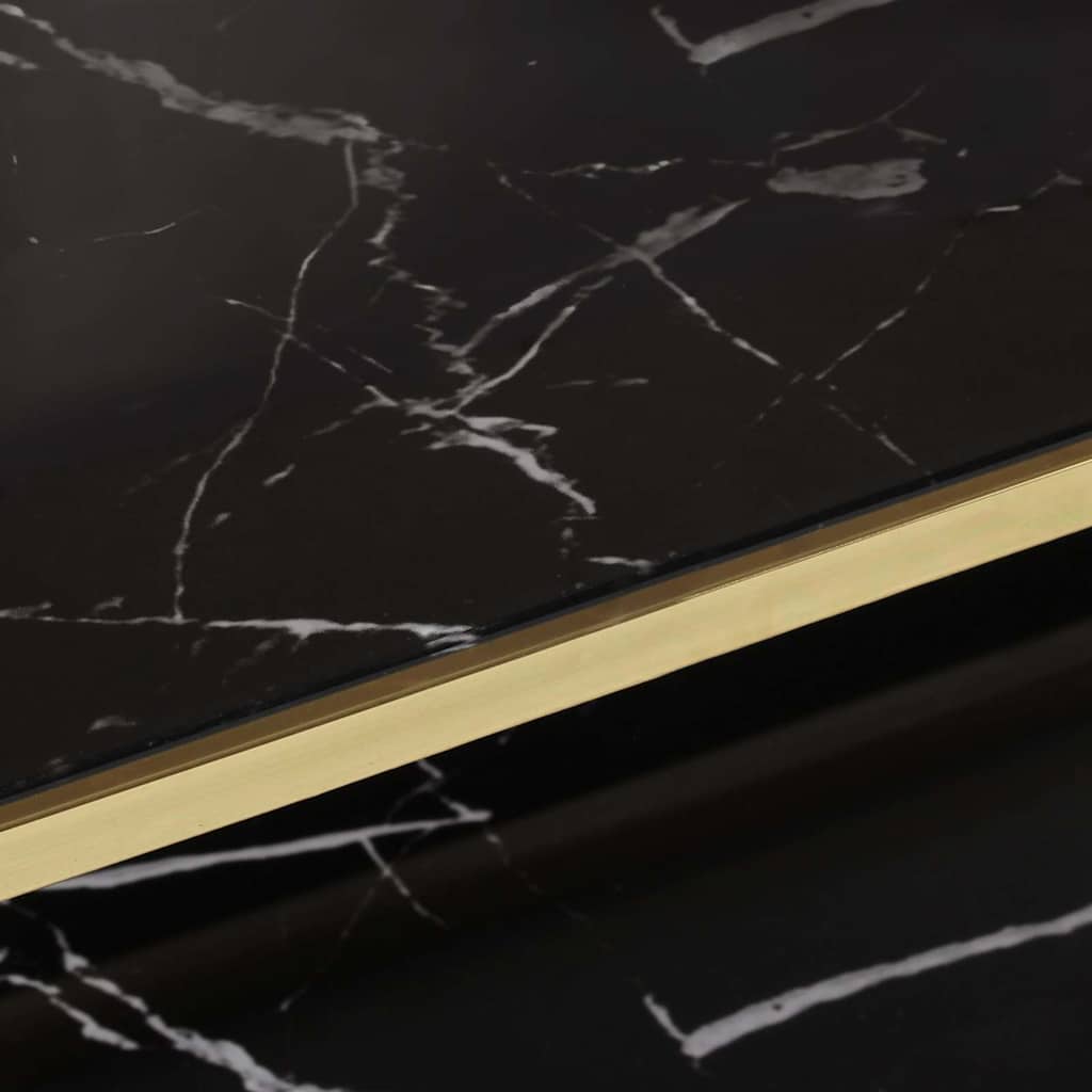 Coffee Table Stainless Steel and Solid Sleeper Gold and black