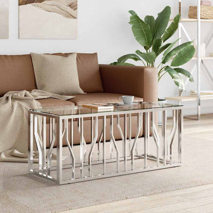 vidaXL Coffee Table 110x45x45 cm Stainless Steel