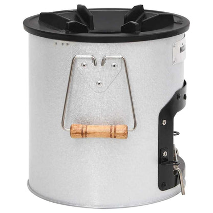 vidaXL Camping Wood Stove Silver 45x25x26 cm Steel 5