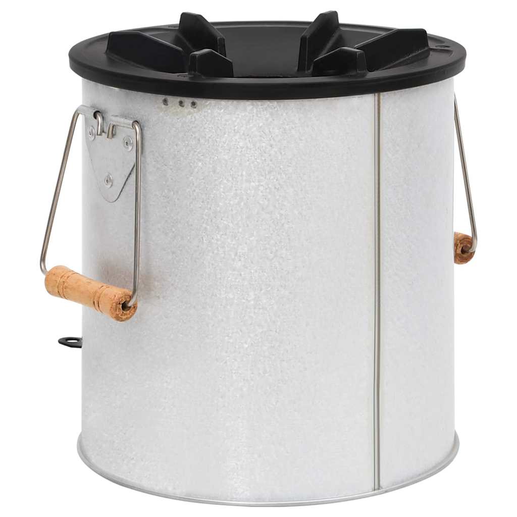 vidaXL Camping Wood Stove Silver 45x25x26 cm Steel 6