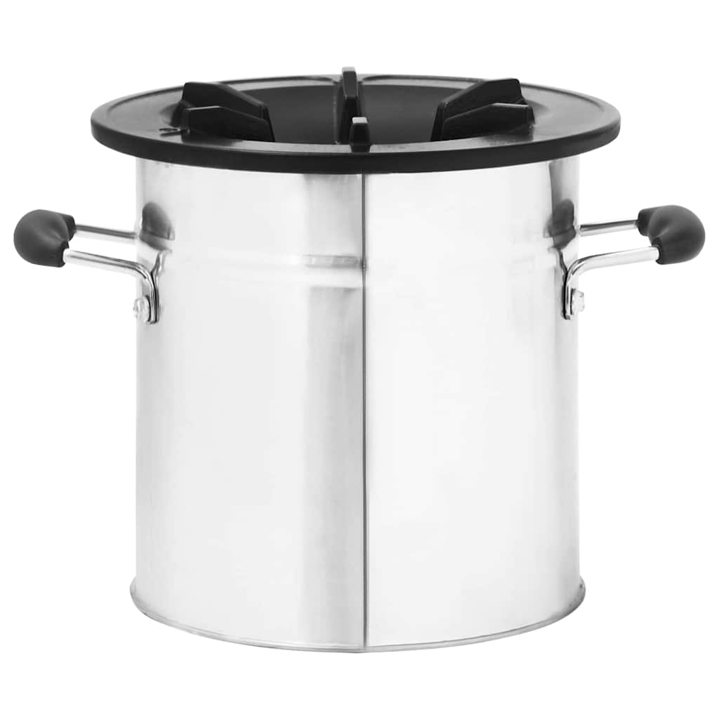 vidaXL Camping Wood Stove Silver 45,5x33x25,5 cm Stainless Steel 5