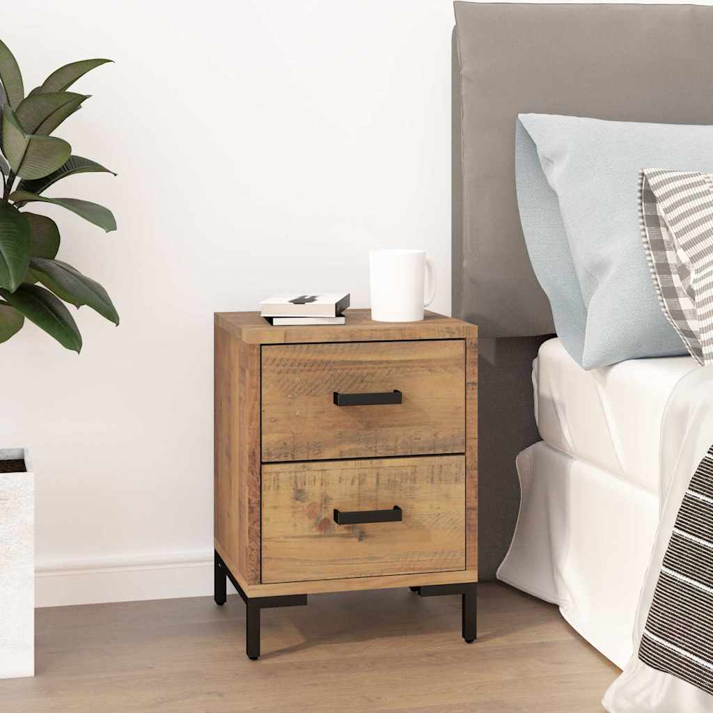 Bedside Cabinet Solid Pinewood Brown 36 cm 45 cm