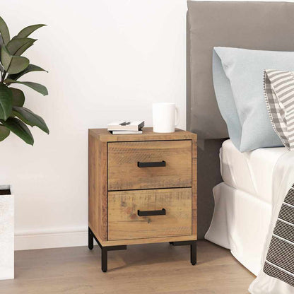 Bedside Cabinet Solid Pinewood Brown 36 cm 45 cm