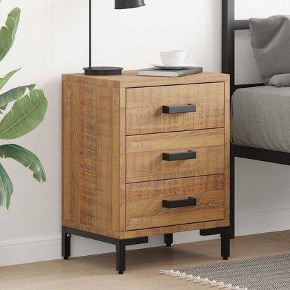 Bedside Cabinet Solid Pinewood Brown 40 cm 55 cm