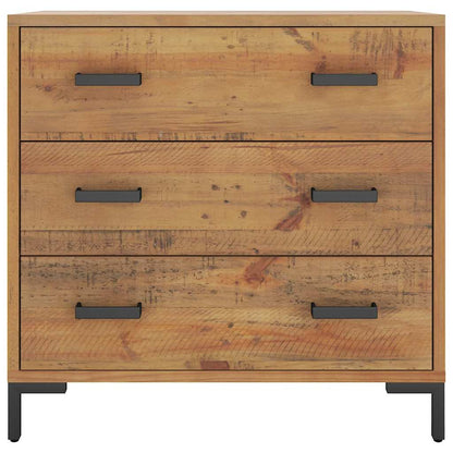 vidaXL Chest of Drawers 75x35x70 cm Solid Pinewood 3