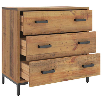vidaXL Chest of Drawers 75x35x70 cm Solid Pinewood 4