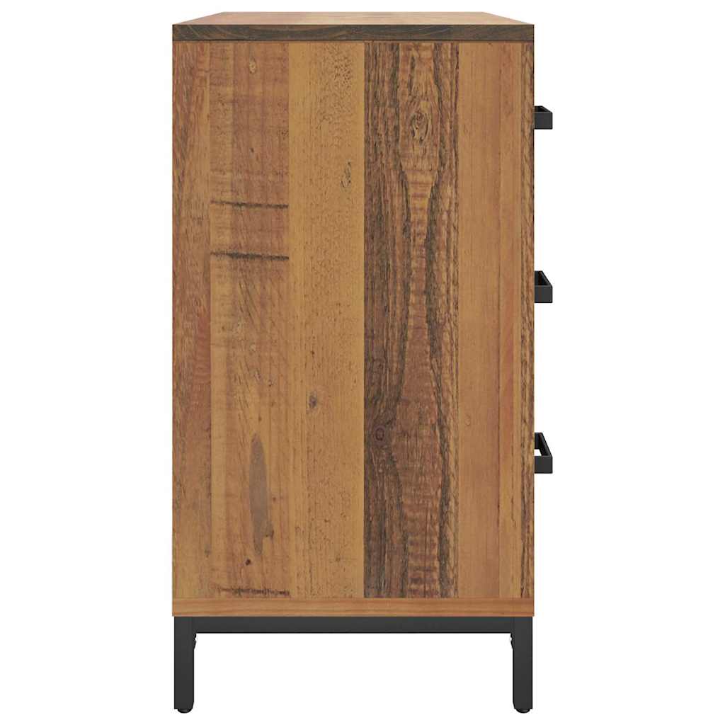 vidaXL Chest of Drawers 75x35x70 cm Solid Pinewood 5