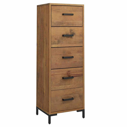 vidaXL Chest of Drawers 42x35x110 cm Solid Pinewood 2