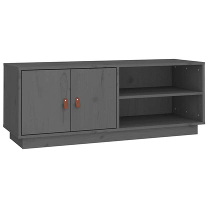 vidaXL TV Cabinet Grey 105x34x40 cm Solid Wood Pine 2