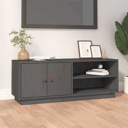 vidaXL TV Cabinet Grey 105x34x40 cm Solid Wood Pine 1