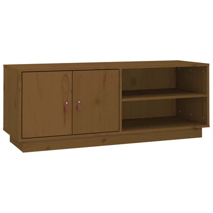 vidaXL TV Cabinet Honey Brown 105x34x40 cm Solid Wood Pine 2