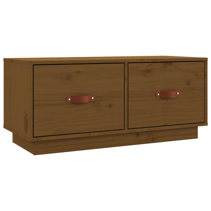vidaXL TV Cabinet Honey Brown 80x34x35 cm Solid Wood Pine 2