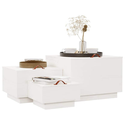 vidaXL Storage Box | Set of 3 | White | Solid pine wood | Large, Medium, Small 4