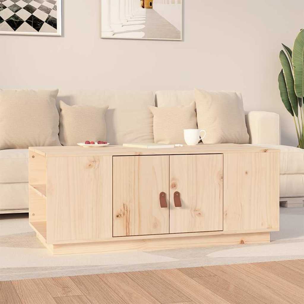 vidaXL Coffee Table | Pine | Solid pine wood | Coffee Table | Rectangular 1