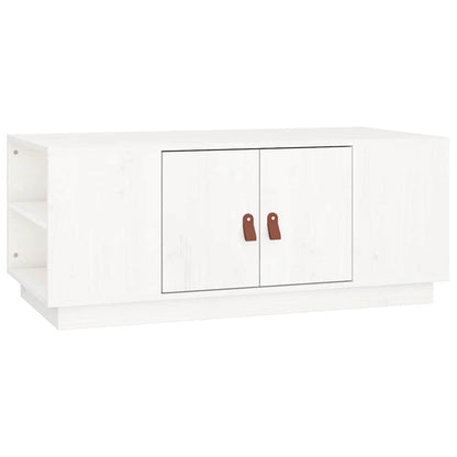vidaXL Coffee Table | White | Solid pine wood | 100 x 50 x 41 cm | Coffee Table 2