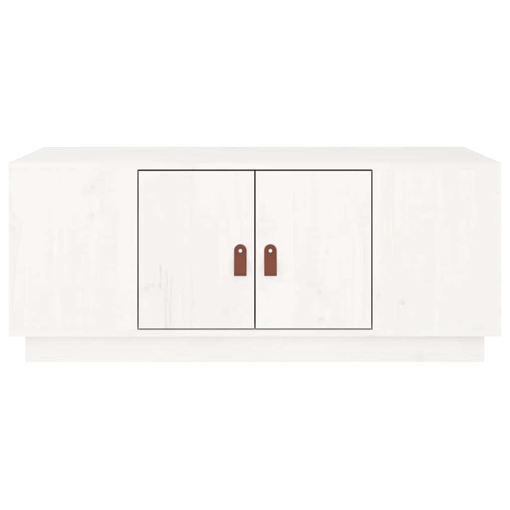 vidaXL Coffee Table | White | Solid pine wood | 100 x 50 x 41 cm | Coffee Table 6