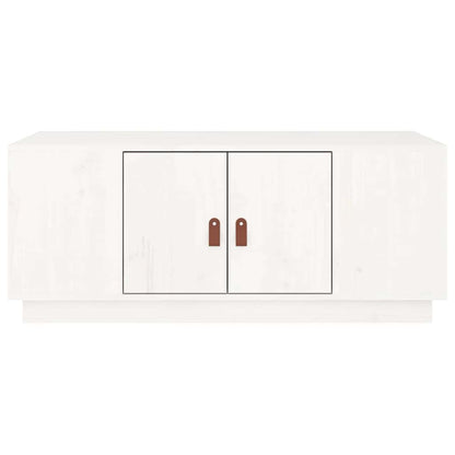 vidaXL Coffee Table | White | Solid pine wood | 100 x 50 x 41 cm | Coffee Table 6
