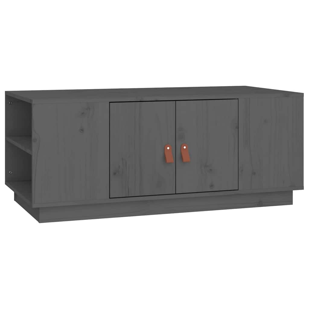vidaXL Coffee Table | Grey | Solid pine wood | 100x50 cm; Moderate 2