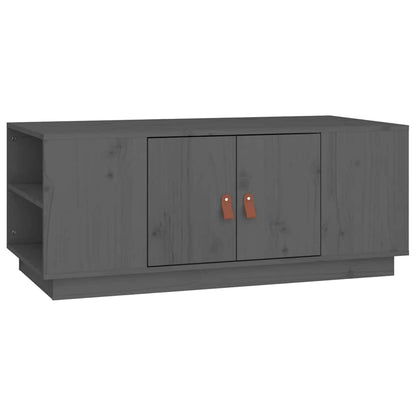 vidaXL Coffee Table | Grey | Solid pine wood | 100x50 cm; Moderate 2