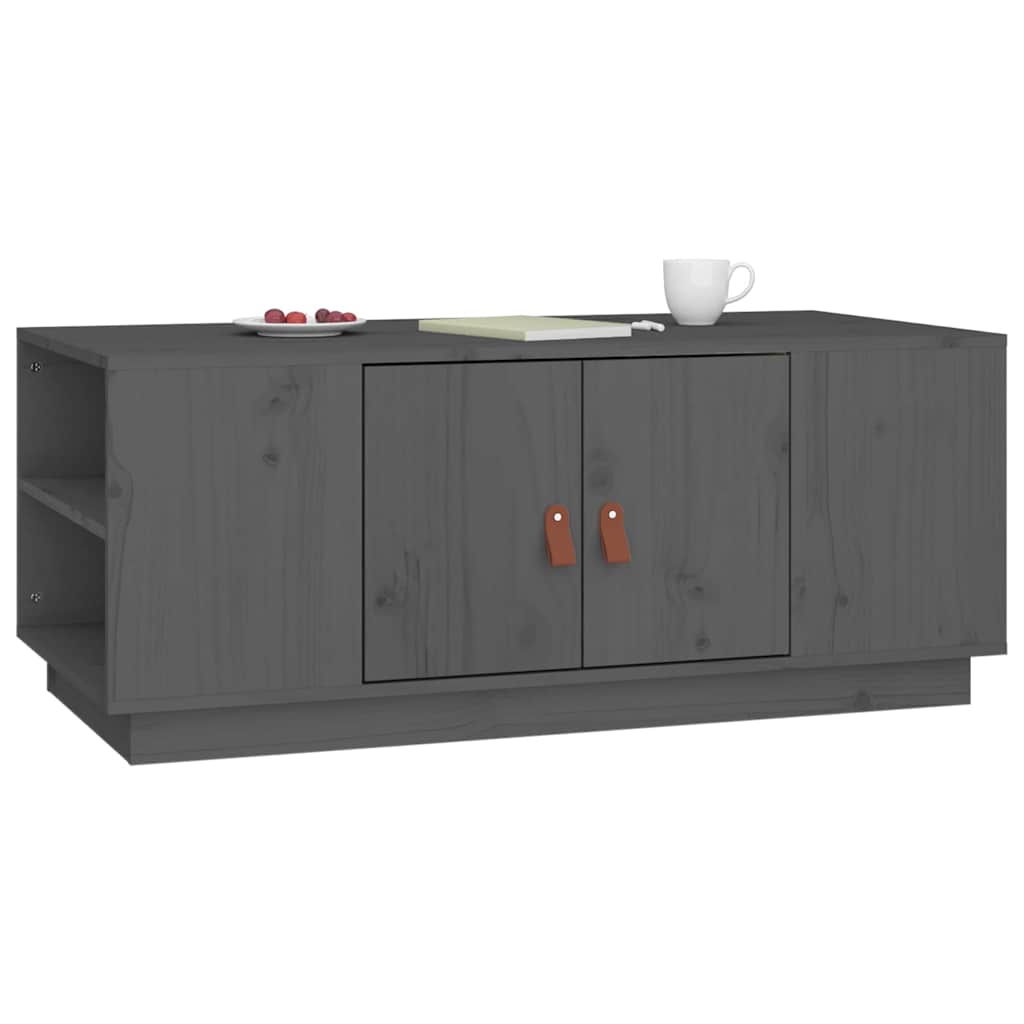 vidaXL Coffee Table | Grey | Solid pine wood | 100x50 cm; Moderate 5