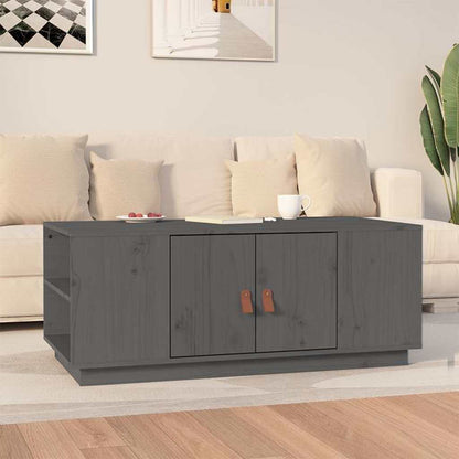 vidaXL Coffee Table | Grey | Solid pine wood | 100x50 cm; Moderate 1