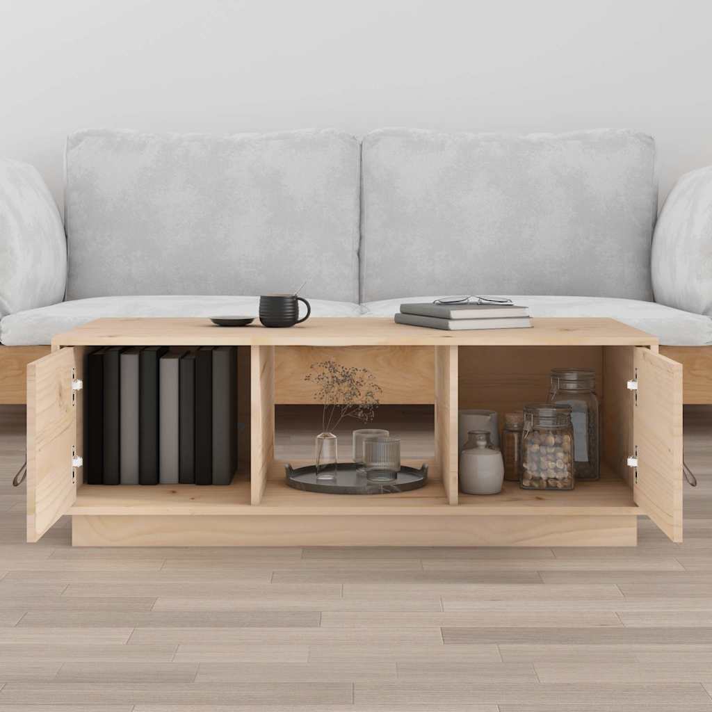 vidaXL Coffee Table 100x50x35 cm Solid Wood Pine 3