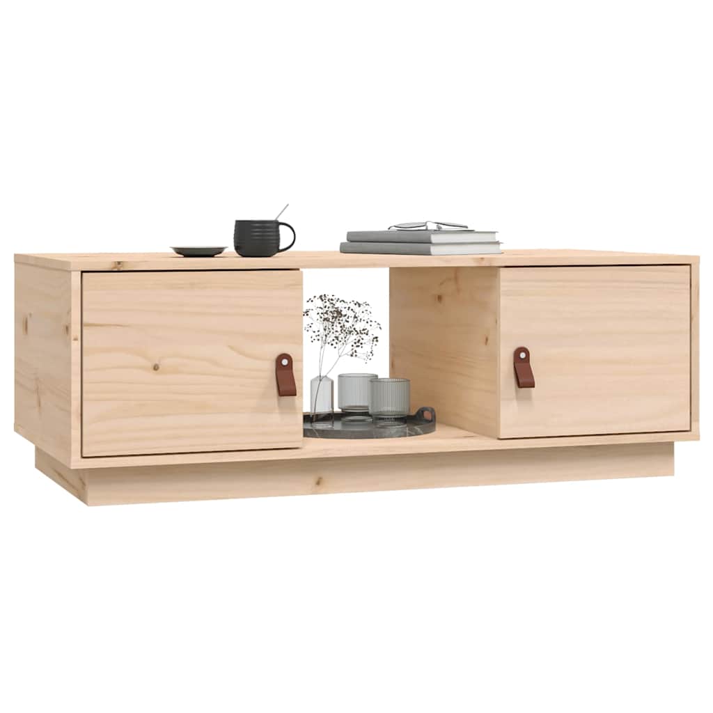 vidaXL Coffee Table 100x50x35 cm Solid Wood Pine 4