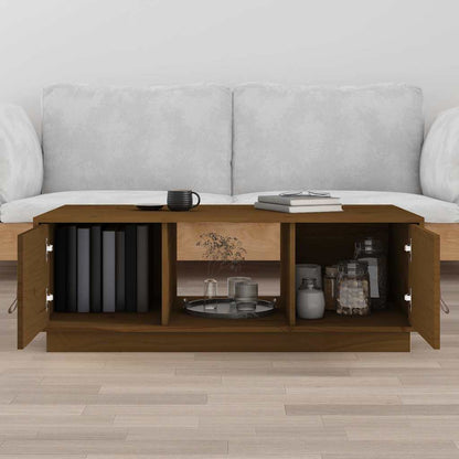 Coffee Table 100x50x35 cm Solid Wood Pine Honey brown