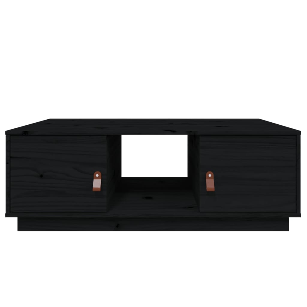 vidaXL Coffee Table Black 100x50x35 cm Solid Wood Pine 6